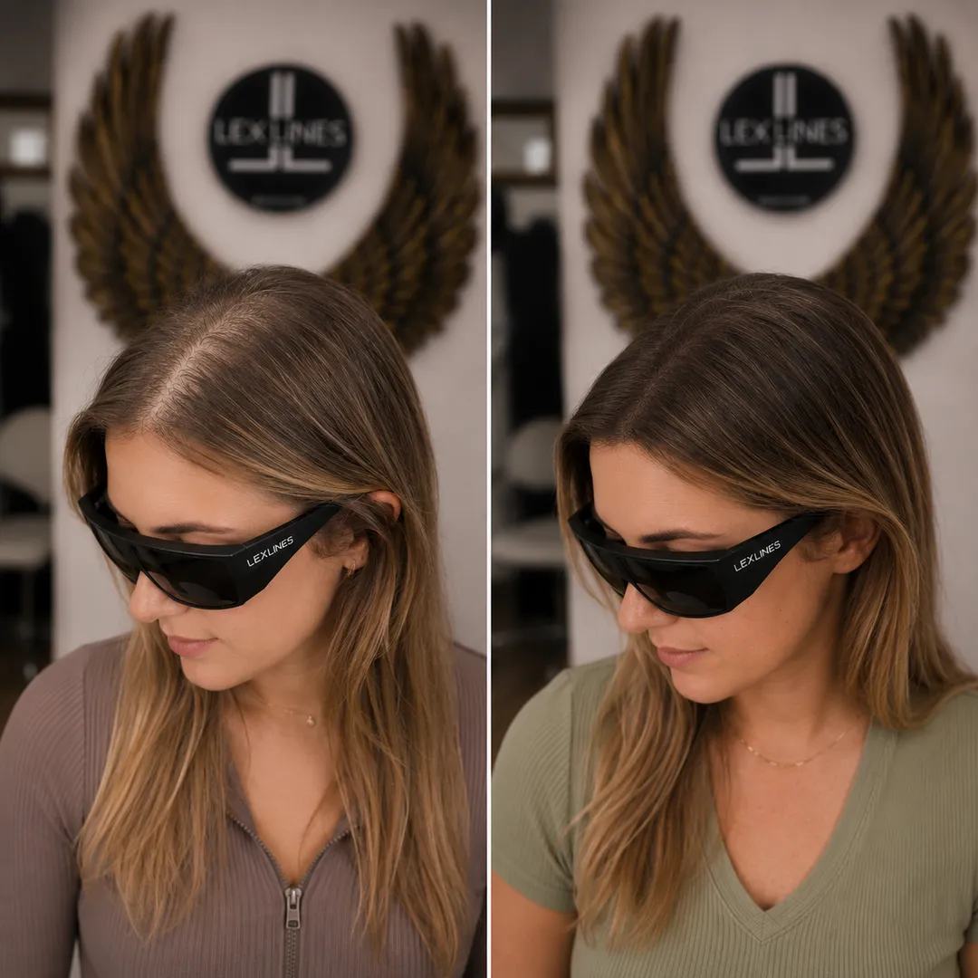 Optische Haarverdichtung für Frauen, Ergebnis, Lex Lines