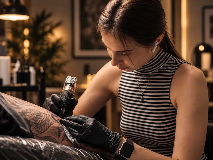 Tattoo-Arbeit im Studio Lex Lines