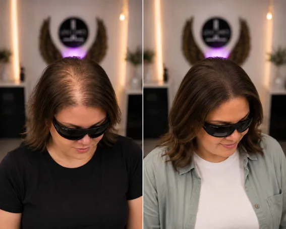 Haarverdichtung Frauen, optische Verdichtung am Scheitel, Lex Lines