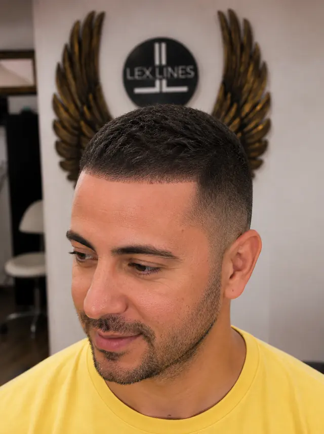 Haarpigmentierung Männer, definierte Haarlinie im Studio Lex Lines