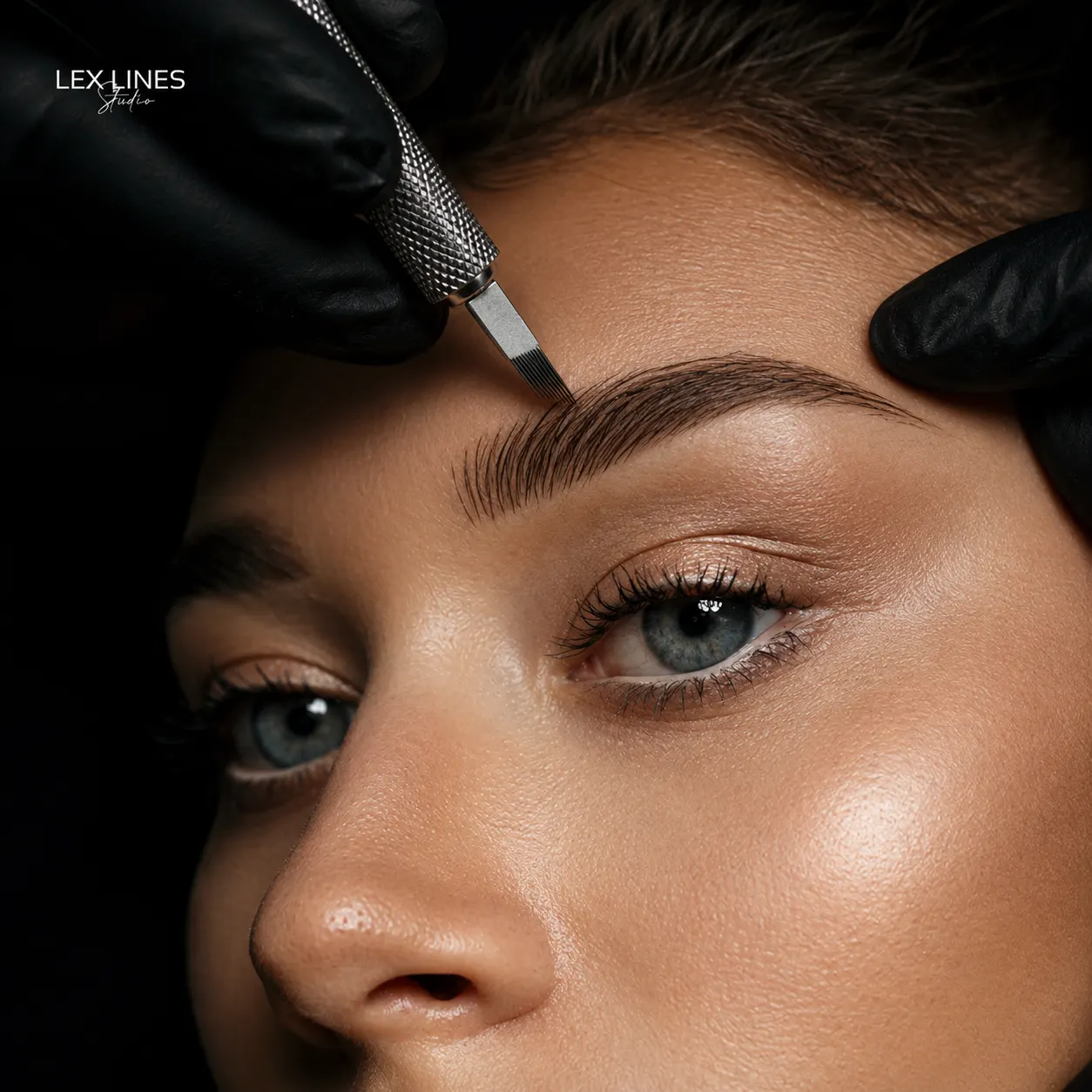 Microblading-Technik, Härchenzeichnung im Studio Lex Lines